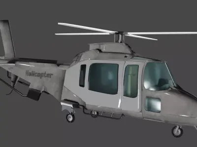 Helicopter 01 Low-poly 3D model