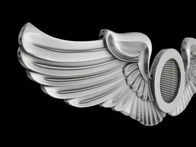 USAAF  Aircraft Observer Wings Badge 3D model