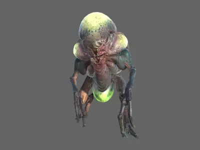 Alien Sapper Low-poly 3D model