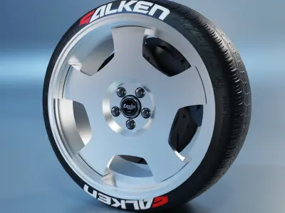 Work Lanvec Wheel Low-poly 3D model