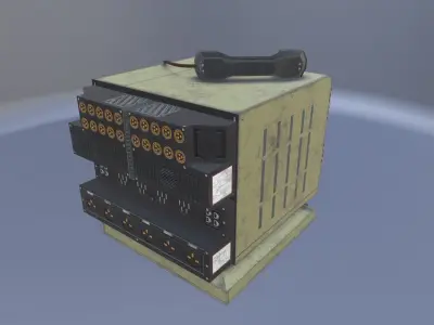 Radio unit 2 Low-poly 3D model