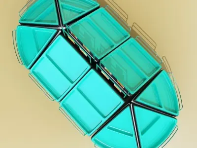 Fruit Stand Store Display Smoothable 3D model