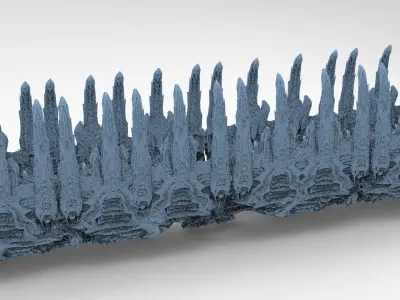 Alien organic Robot statue 7 3D model