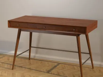 Modern Desk 05 Free low-poly 3D model