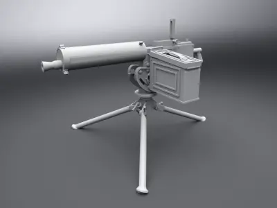 Browning 1917 Scale model 3D print model