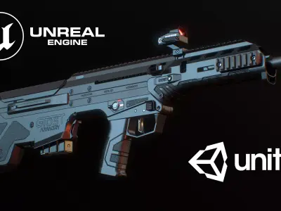 MDR-50 gun Low-poly 3D model