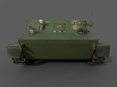 BTR-50 british armoured tank 3D model