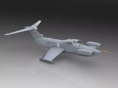 SM-903 scale-analogue Ekranoplan for the Lun program 3D print model