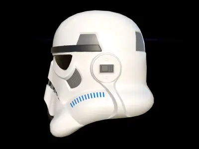 Stormtrooper helmet Low-poly 3D model