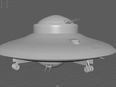 Haunebu ufo with camouflaged surface 3D model