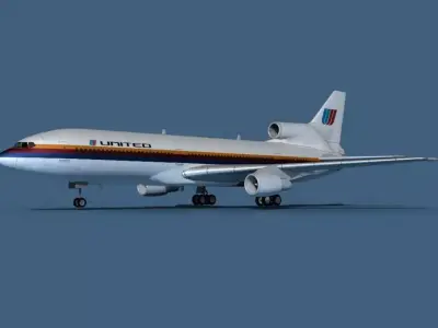 Lockheed L-1011-50 United Airlines 3D model