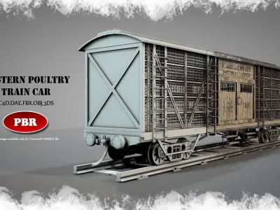 Poultry Train Car 3D model