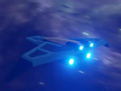 Sci Fi Spaceship Low-poly 3D model