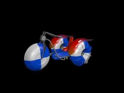 Paddle bike  low poly Low-poly 3D model