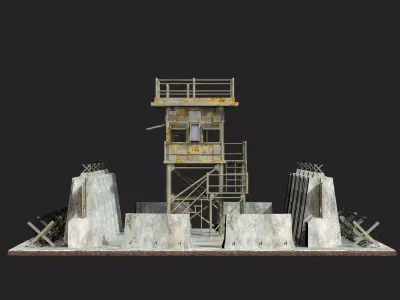 Military Pos Low-poly 3D model