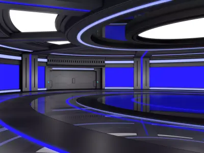 Sci Fi Room Interior 3D model get