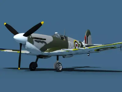 Supermarine Spitfire Mk5C V01 RAF 3D model
