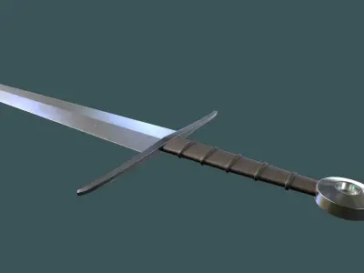 Albion Alexandria Medieval Sword PBR game ready Low-poly 3D model