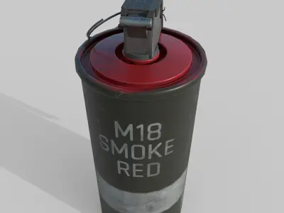 Grenade M18 Smoke Low-poly 3D model
