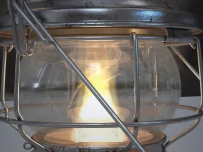 Antique Kerosene Lantern 3D model