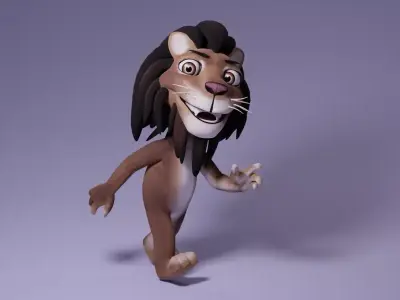 Toon Humanoid Lion Free 3D model
