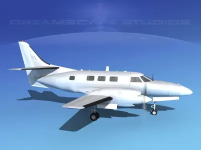 Swearingen SA226-T Merlin III Bare Metal 3D model
