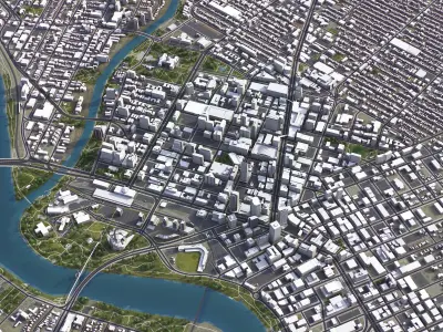 Winnipeg Low-poly 3D model