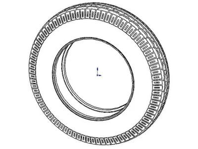 Highway Trailer Tyre 10 Inches 3D model
