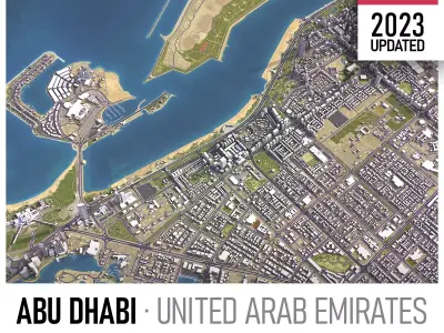 Abu Dhabi Low-poly 3D model