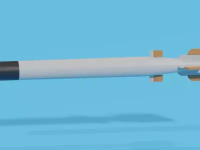 WW2 Japanese Type 91 Torpedo 3D model