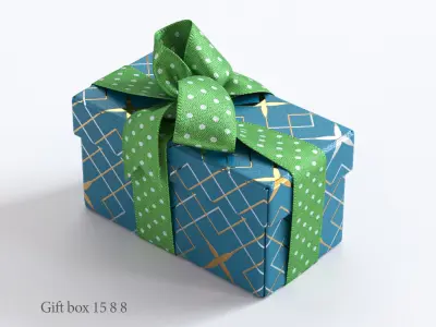 Gift boxes with bows part 3 3D model