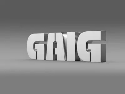 GAIG logo 3D model