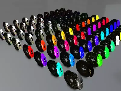 Wilwood 6 piston carbon breaks 80 colors 3D model