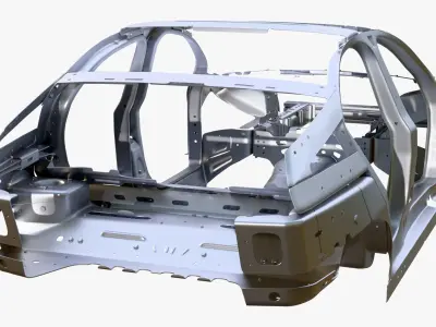 Car Frame Body Liftback Sedan M1 3D model