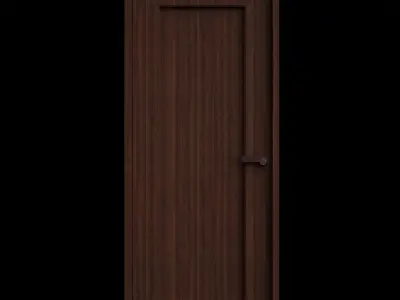 Door 1 wooden 3D model
