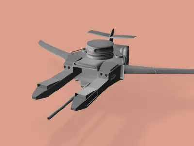 Fighter Spaceship 3d Model 3D model