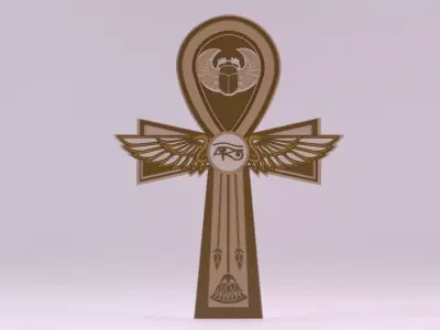 Egyptian Symbols - 017 Low-poly 3D model