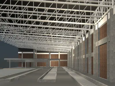 Factory in section cut 24i02 3D model