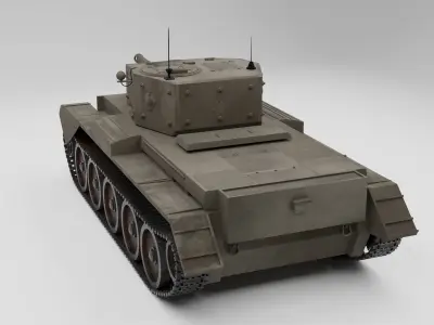 Cromwell 1 british tank Low-poly 3D model
