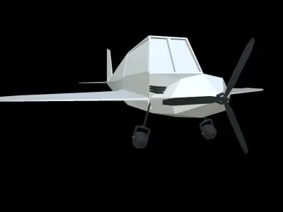 low poly small airplane 3d model Free low-poly 3D model