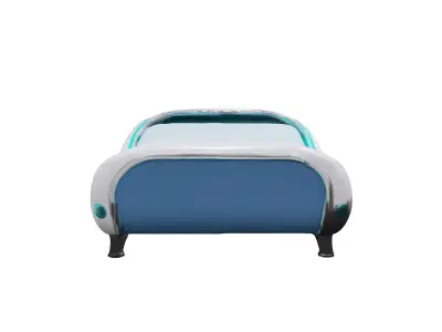 Retro scifi bed 3D model purchase