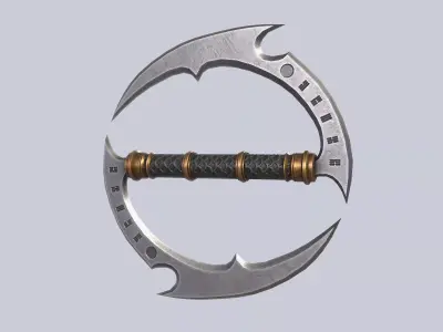 Fantasy chakram Low-poly 3D model order