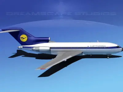 Boeing 727-100 Lufthansa 2 3D model