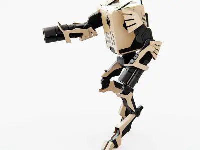 MILITARY DROID K-800 Rigged for Unreal Engine - Unity - MIXAMO 3D model