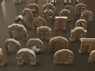 Fantasy and Medieval 3D Kitbash Kit 3D model