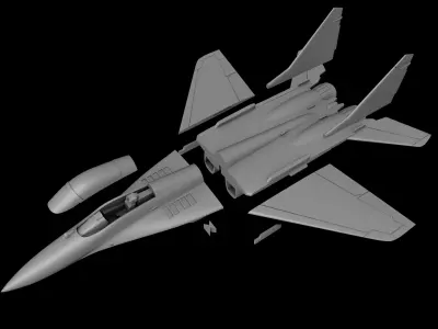 MIG-29 FULCRUM SCALE 1-72 PRINTABLE STL FILES 3D print model