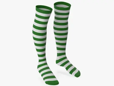 Striped Socks 3D model