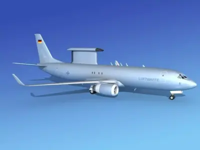 Boeing E-8 Posiedon AEWS Luftwaffe 3D model