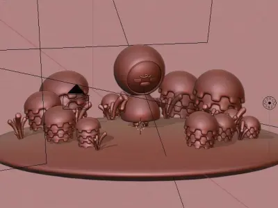  Duck Chick character for game animation Low-poly 3D model