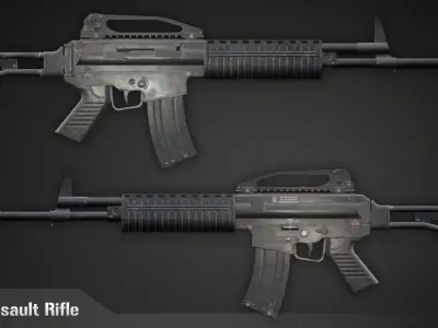 SS2 Assault Rifle Free low-poly 3D model